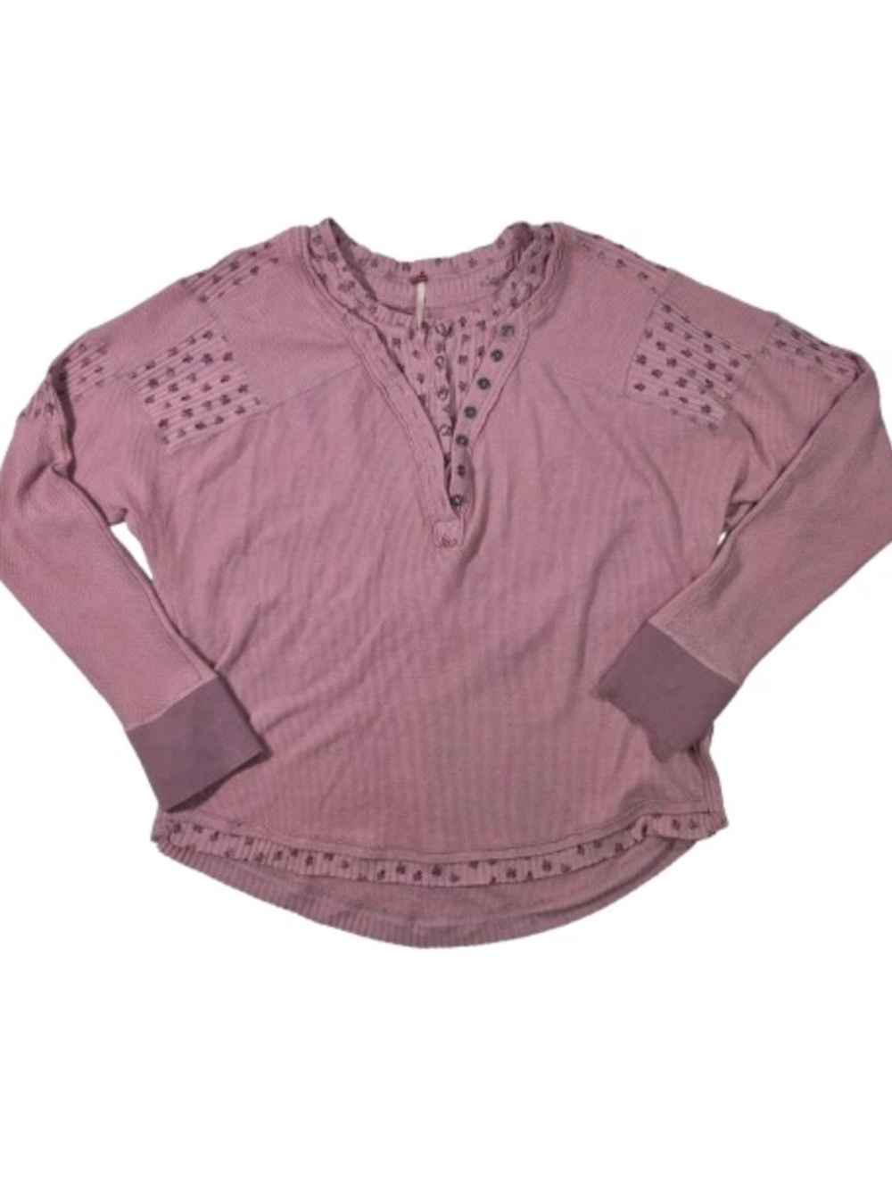 Like New Free People Heart to Heart Henley Top - Picture 2 of 5